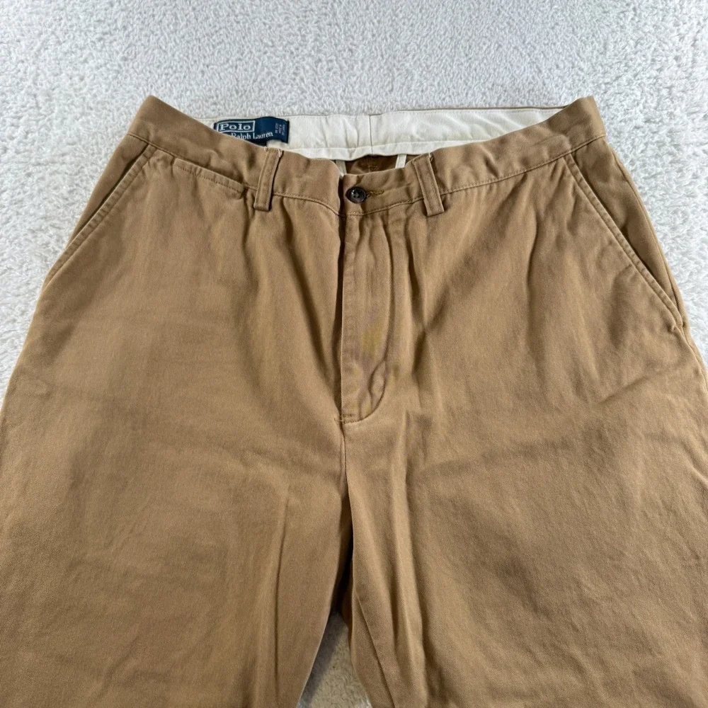 Vintage Polo Ralph Lauren Prospect Pant Men's 33x30 Tan Chino Preppy Clean